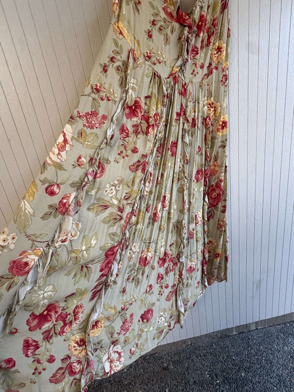Vintage H&M Floral Print Ruffle Front Sundress - Picture 6 of 9